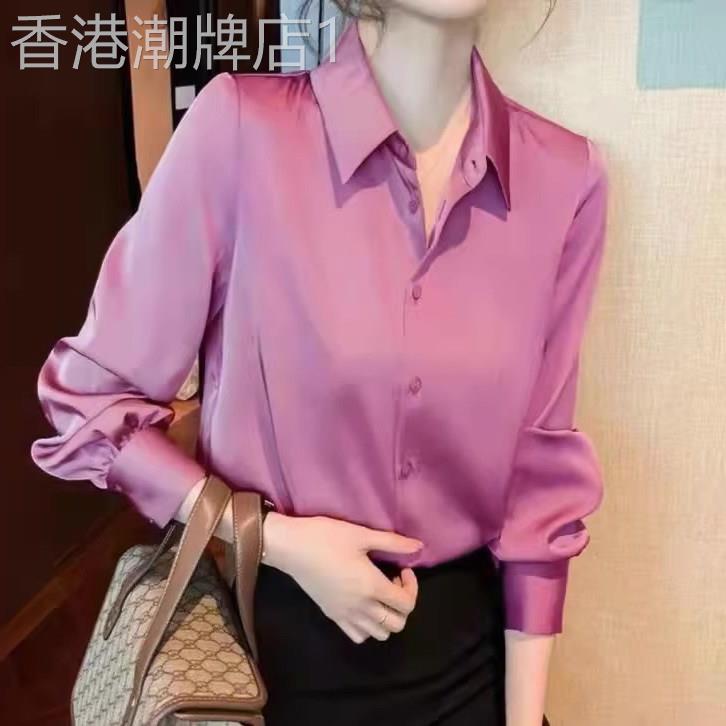 雪纺衬衫女士长袖春秋2026年新款洋气时尚设计感小众休闲衬衣上衣