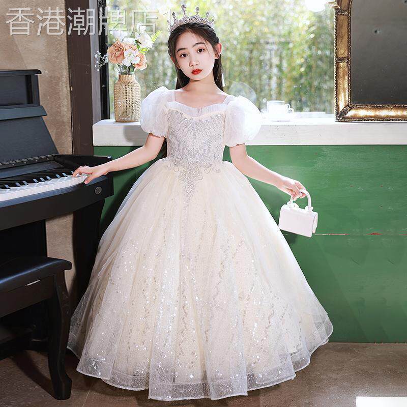 女童夏季礼服花童公主裙子儿童生日钢琴走秀中大童高端演奏演出服