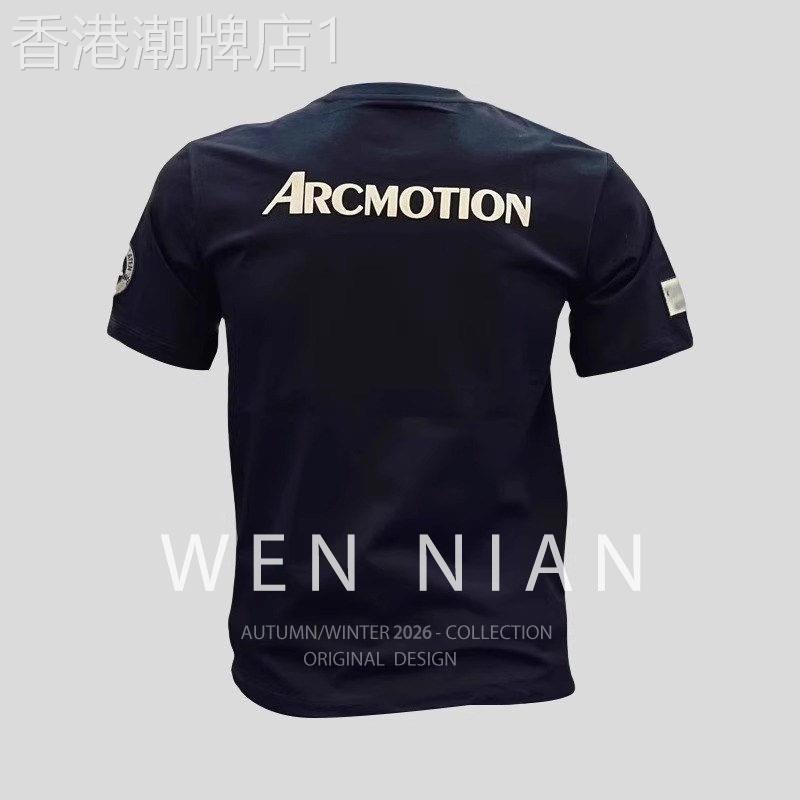 韩国WEN NIAN高端印花短袖T恤男士2026夏季新款修身半袖上衣潮牌