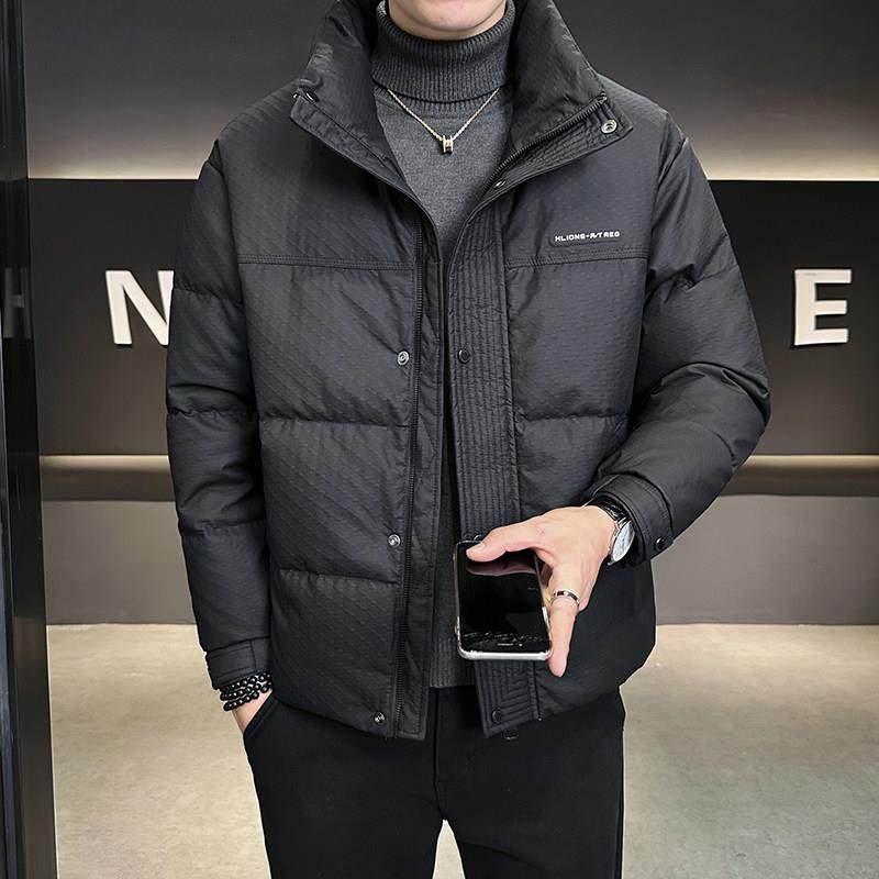 羽绒服男冬季2025款加厚保暖立领高级感痞帅轻薄皮羽绒男士外套