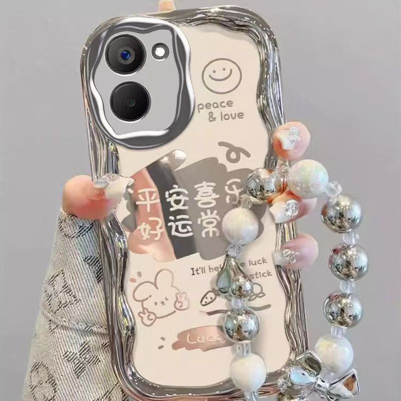 realmev20手机壳文字RMX3611卡通软硅胶oppo真我v23保护套5g镜头全包防摔rmx3571个性创意realme v20电镀女款