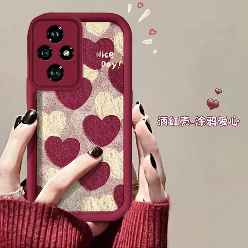 荣耀200手机壳油画爱心Pr