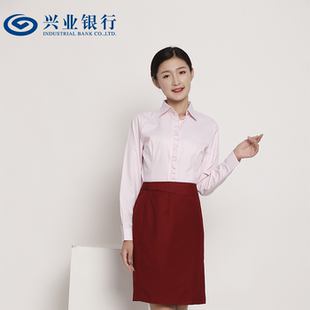 新款兴业行服工装衬衫精品女士职业装兴业工作服衬衣促销
