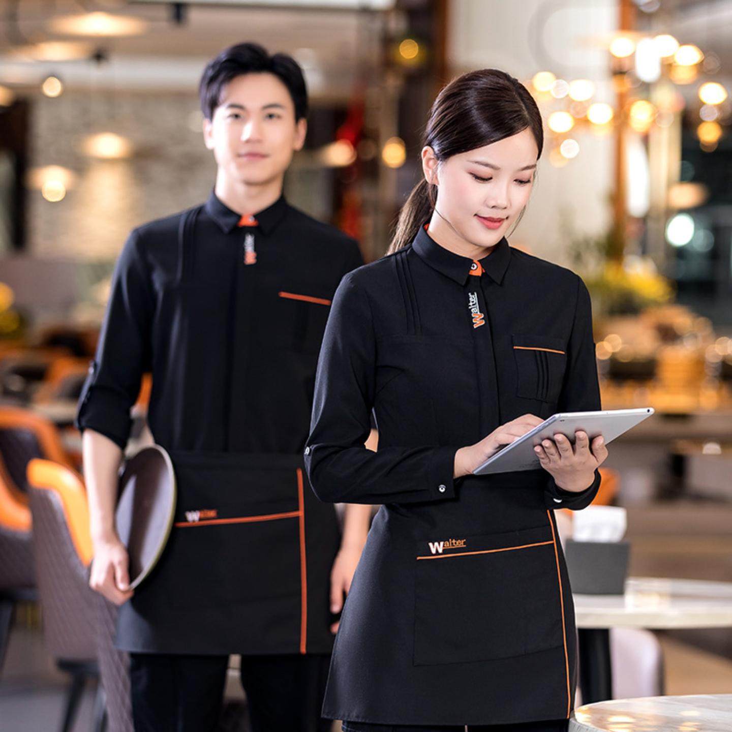 特色餐饮工作服女秋冬装中餐厅