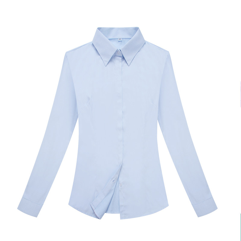 工作服夏季女长袖短袖衬