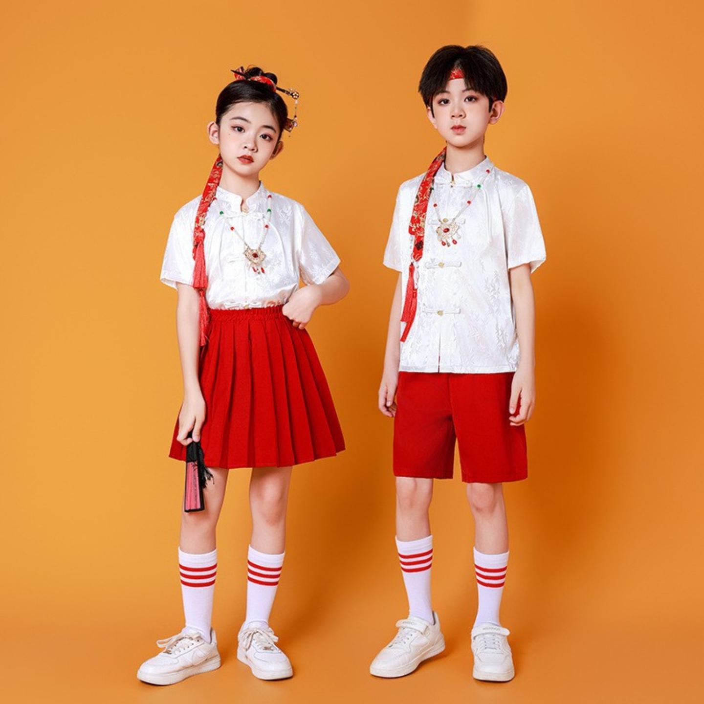 六一儿童大合唱团演出服诗歌朗诵