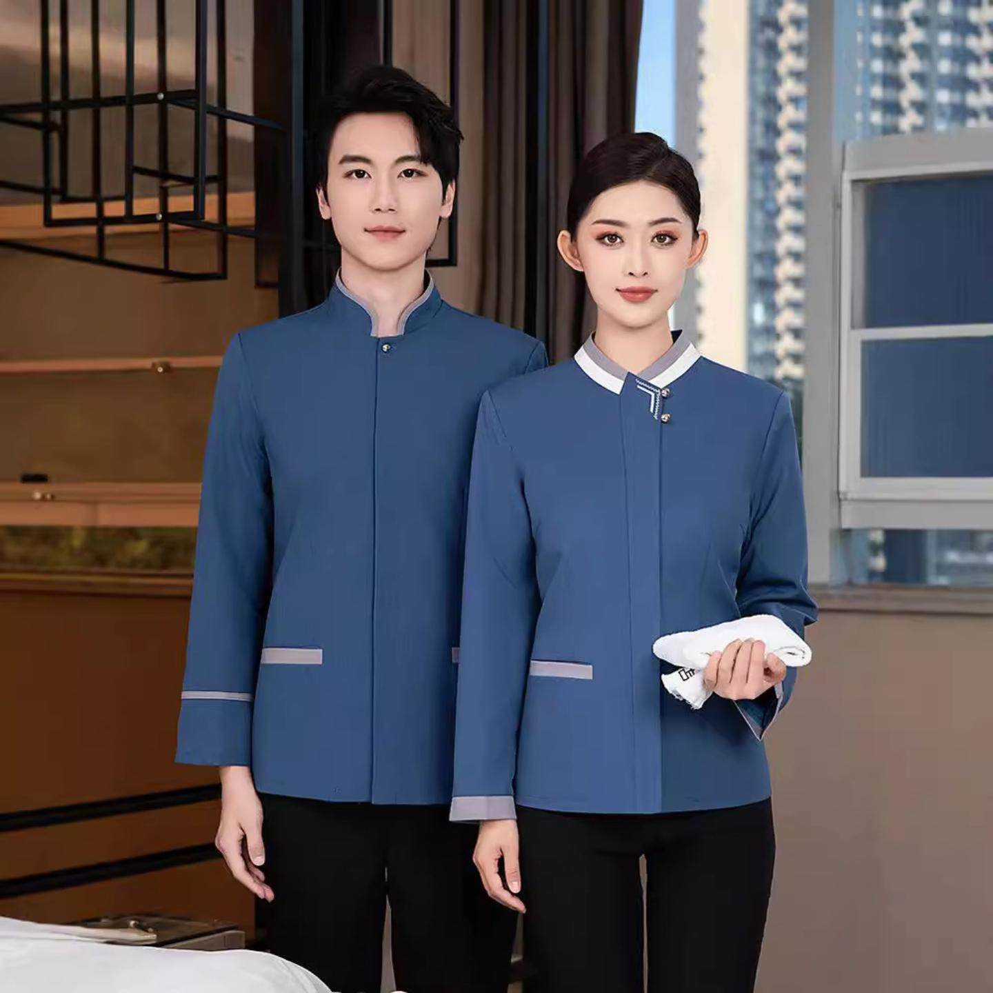 保洁工作服长袖酒店客房阿姨物业