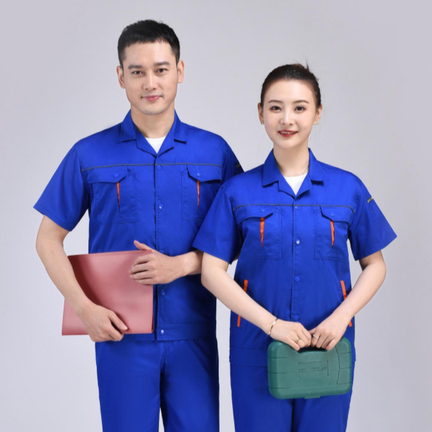 夏季工作服套装半袖工装工地