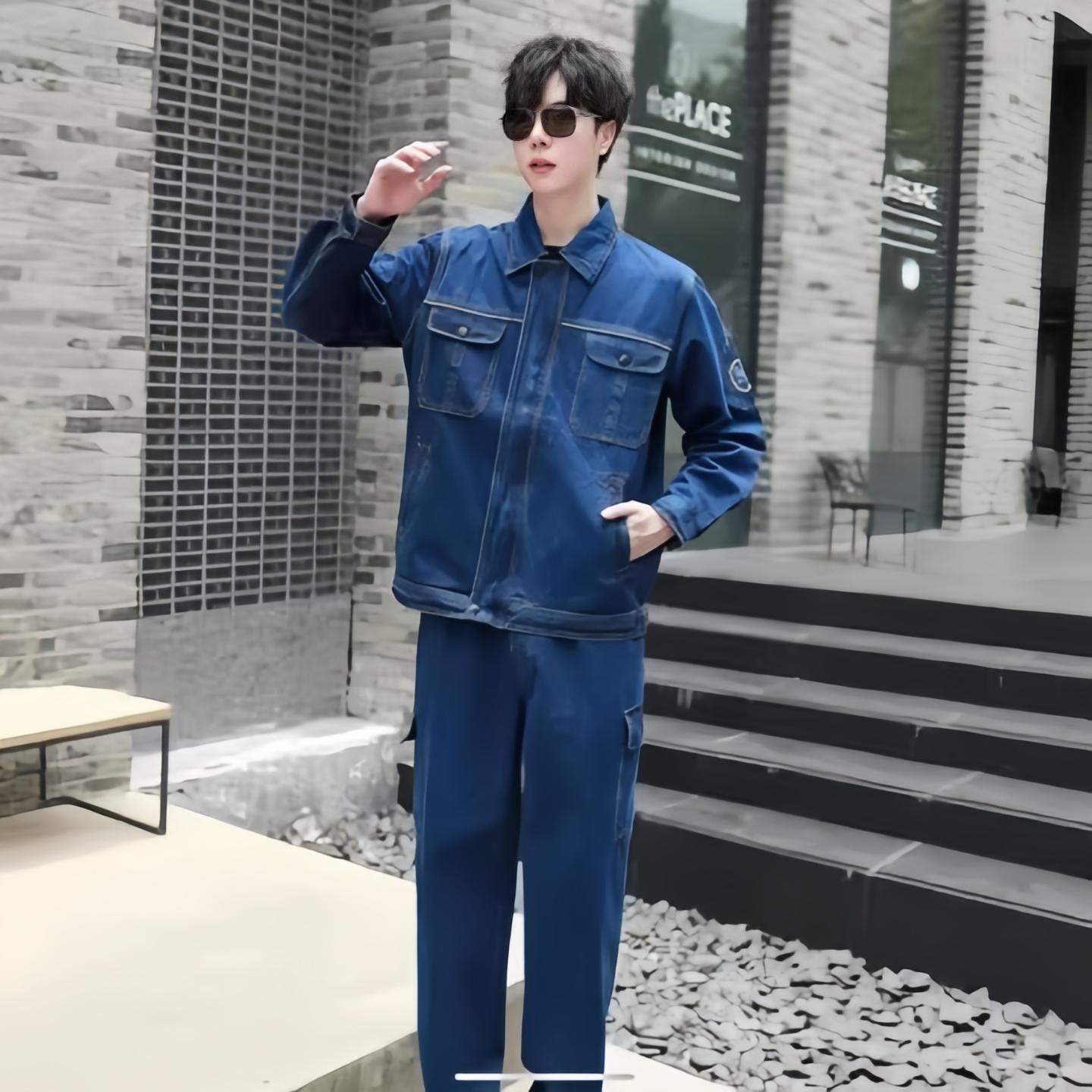 夏季防静电牛仔服国家电网牛仔
