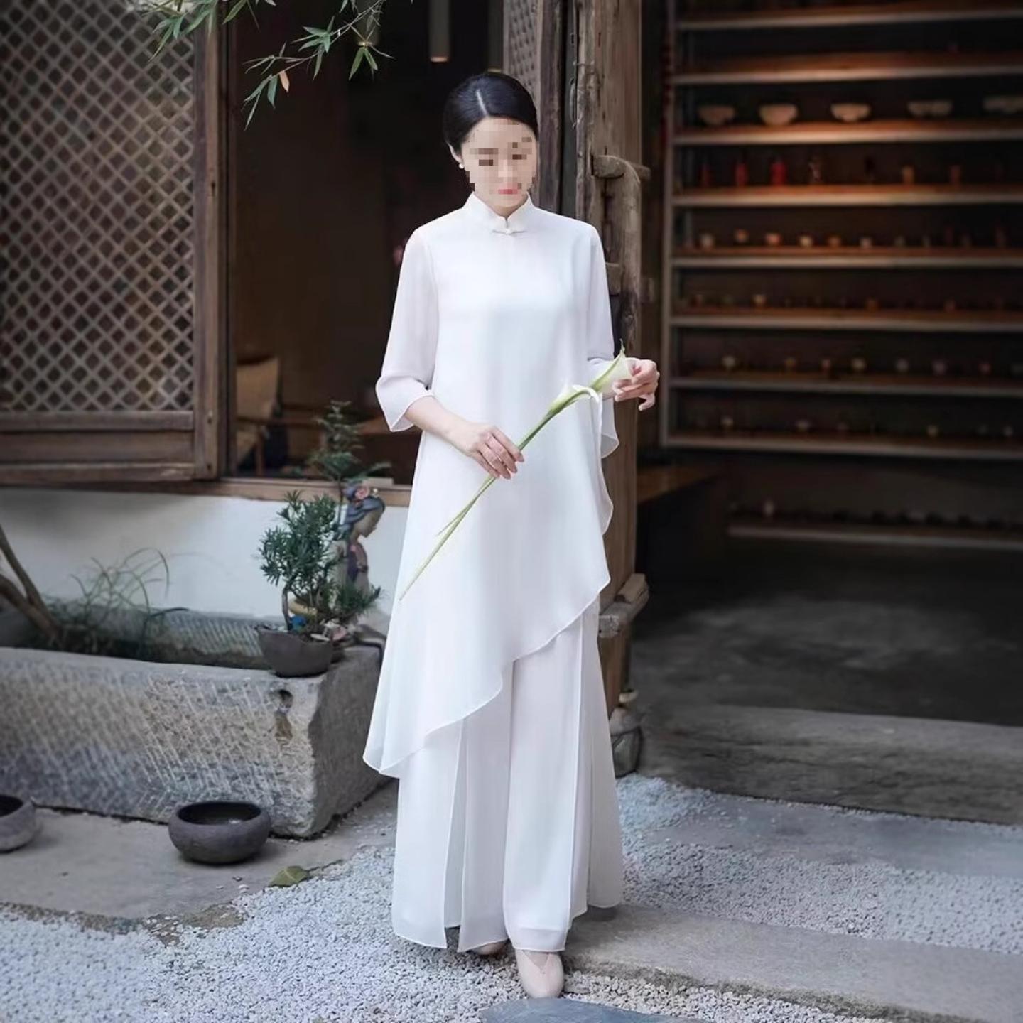 飘逸禅意茶服仙气佛系女装中式