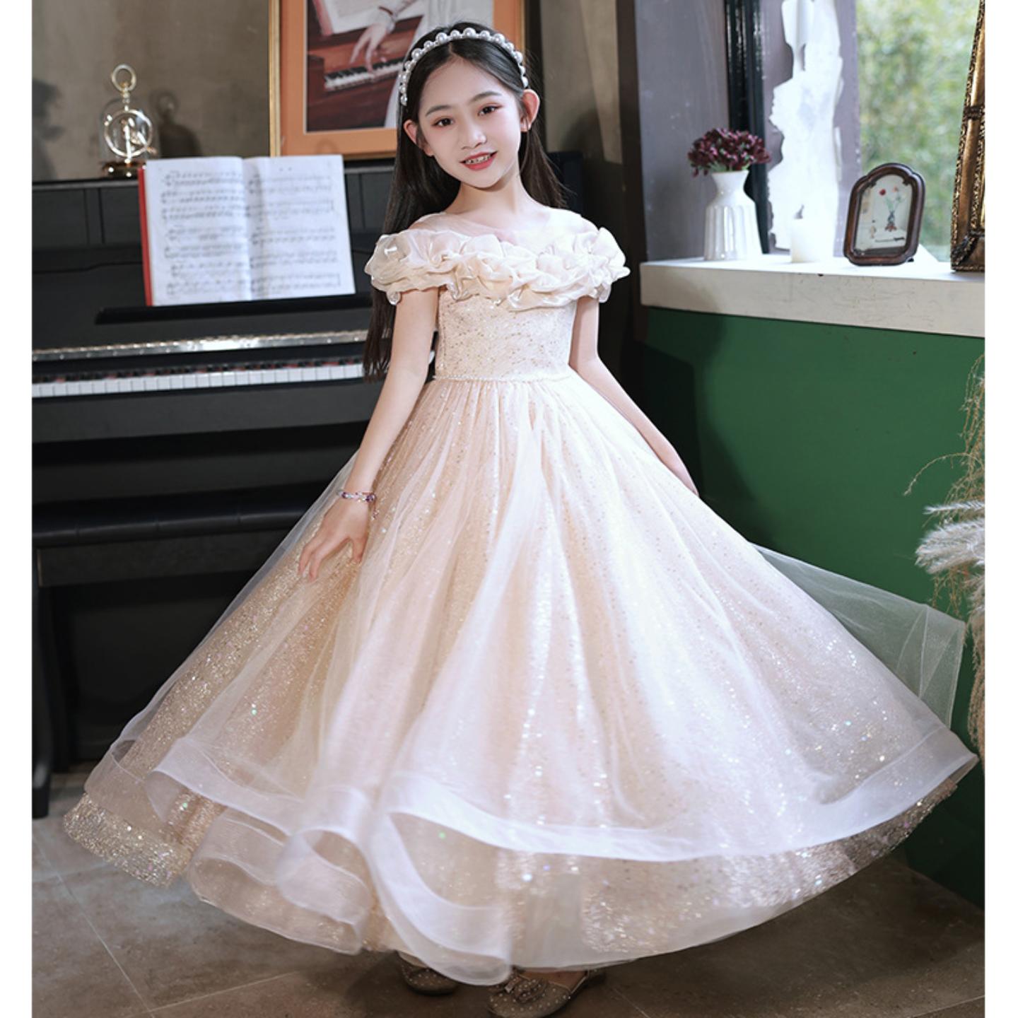 儿童生日女童主持人礼服公主裙
