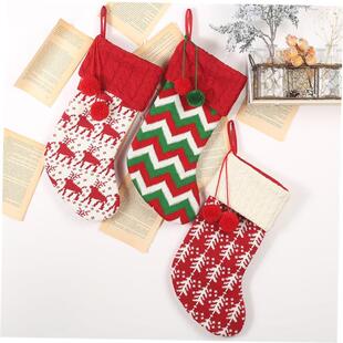 Christmas tree decoration knitted stocking gift bag 圣诞袜