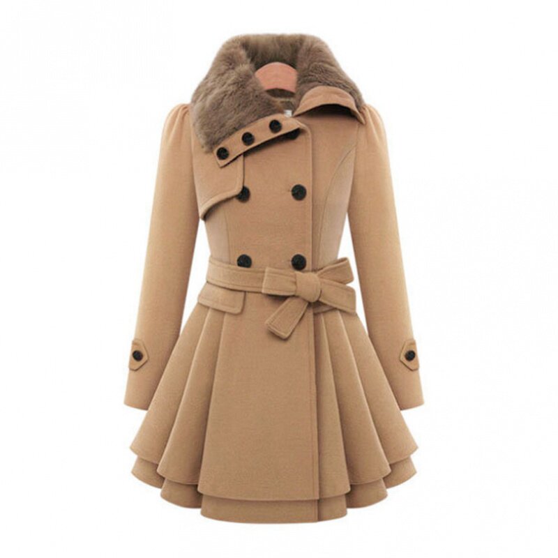 2020 Ladies Long Winter Jackets Coat For Women Coats毛呢外套图片
