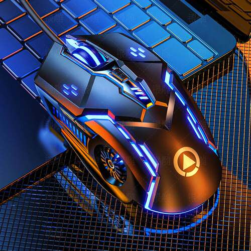 办公室工作室有线鼠标发光游戏电竞机械静音电脑配件Wired Mouse