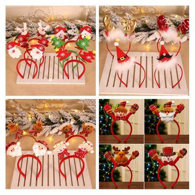 Christmas Headbands for Children Santa Elk Antlers Headband