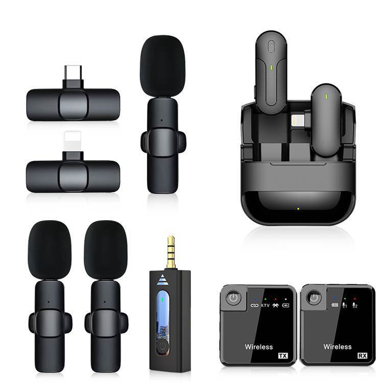 Wireless Microphone One Drag Two Lavalier Mobile Bluetooth