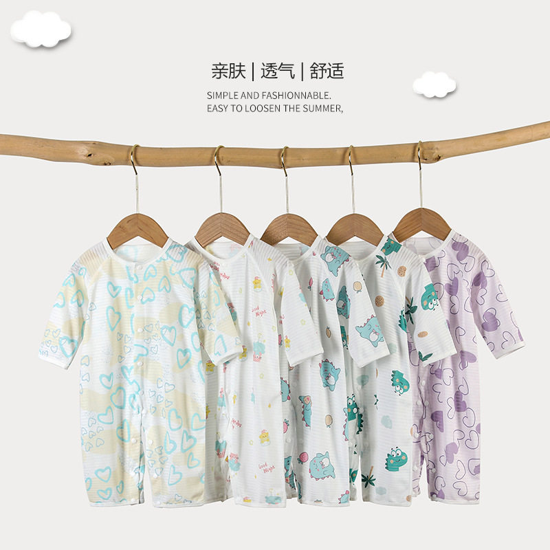 婴儿夏季连体衣婴幼服男