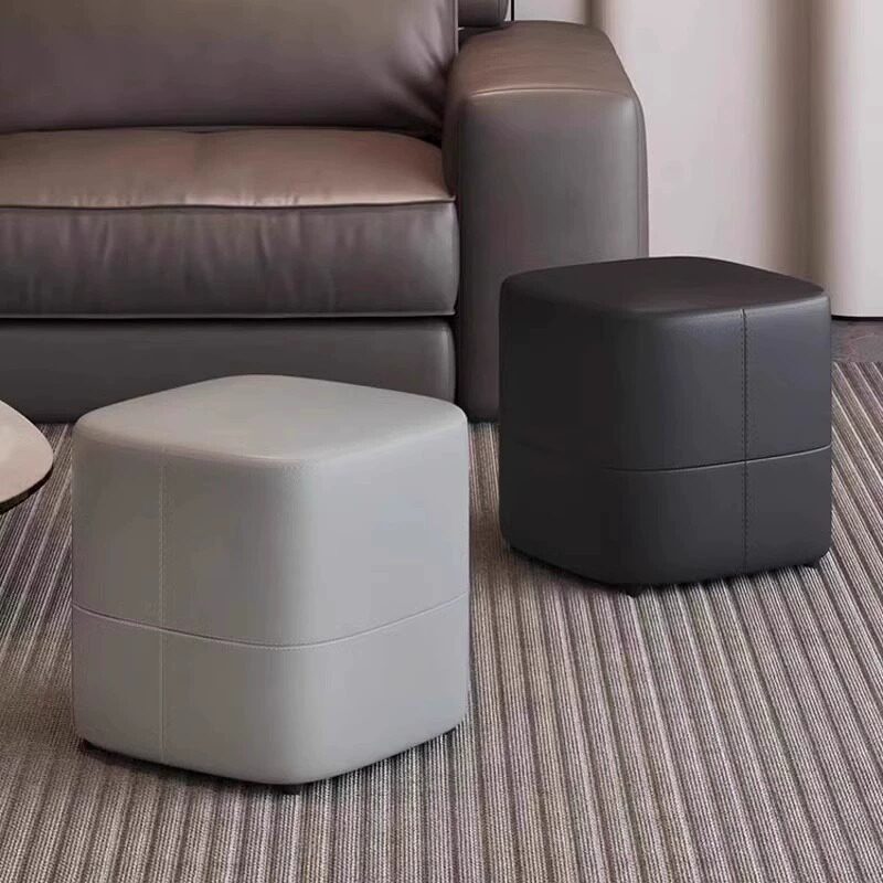 极简换鞋凳猫爪纳帕皮沙