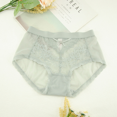 奥丽侬中腰平角内裤女性感蕾丝