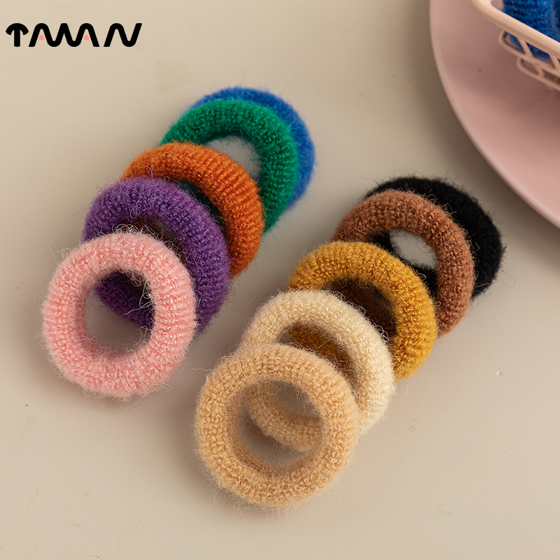 毛绒无接缝毛巾发绳小号加粗高弹