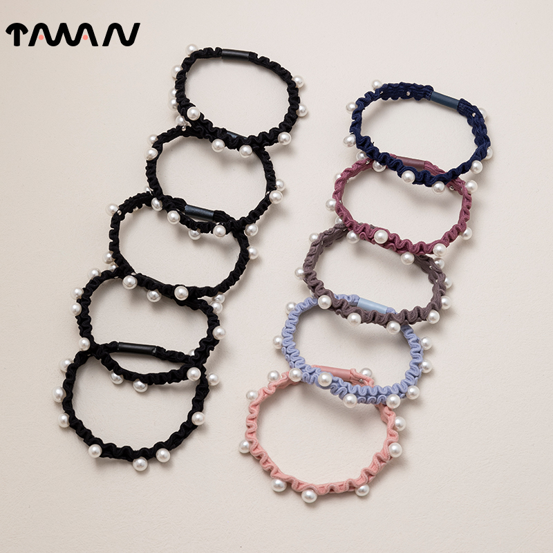 日韩珍珠花边头绳发圈