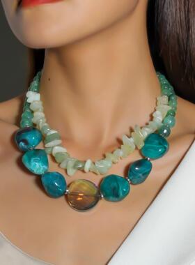 欧美覆古不规则树脂串珠