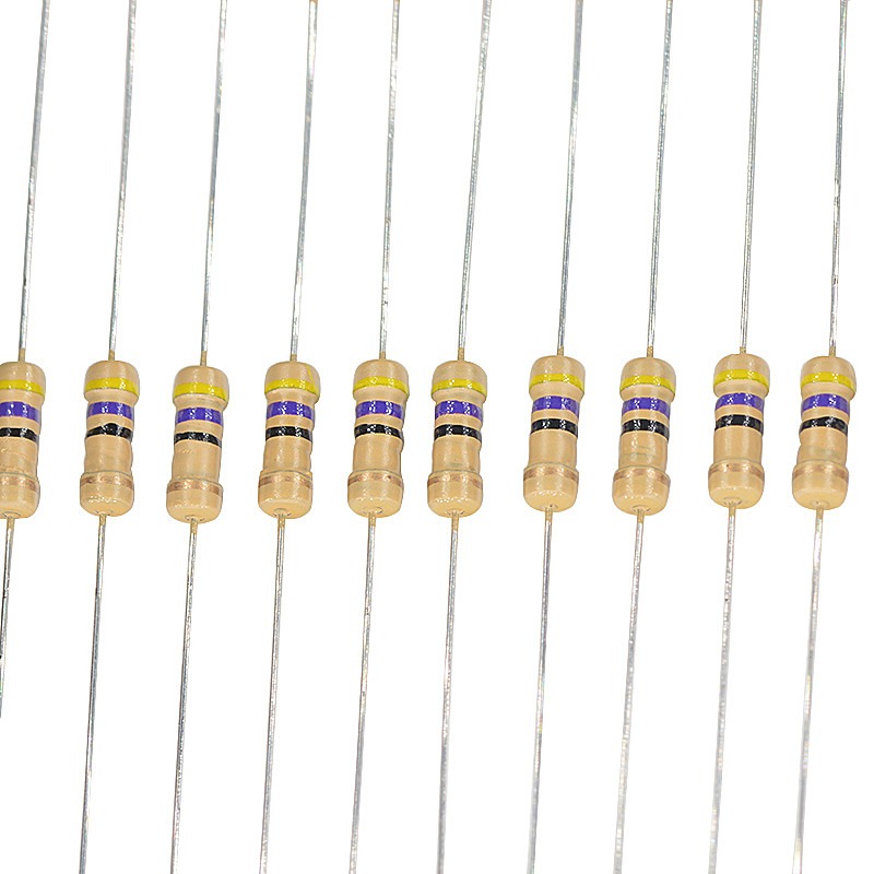 470R 470欧 1/4W碳膜电阻 5% 四色环0.25W 编带装100只