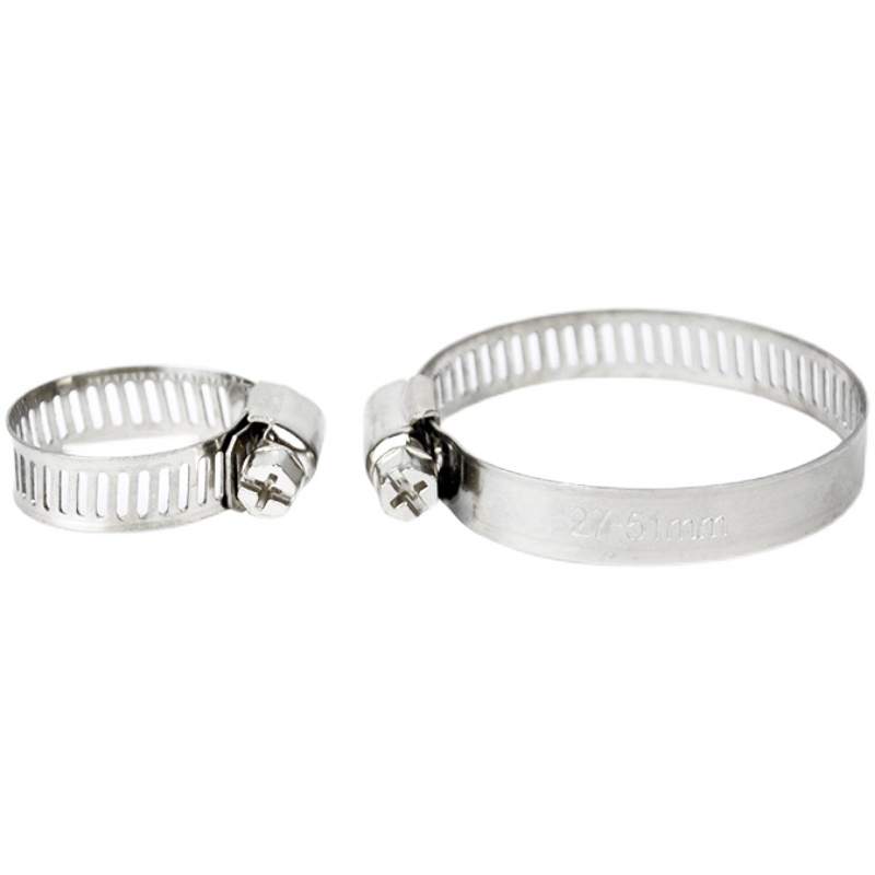 201不锈钢喉箍中美卡箍半钢抱箍卡扣美式快装软管接头固定夹50只