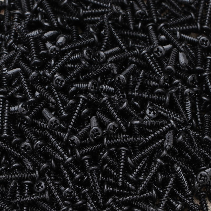 PA黑色十字圆头自攻小螺丝钉 M1.7M2x3*4x5x6x7x8x10x12x14x16x18