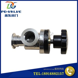 不锈钢挡板阀 厂家供应高真空手动挡板阀 J16 KF真空角阀