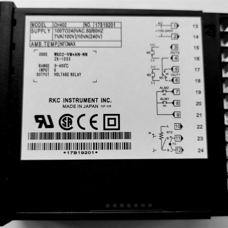 RKC CH402智能PID数显温控仪单双螺杆挤出机电子温度控制器48*96