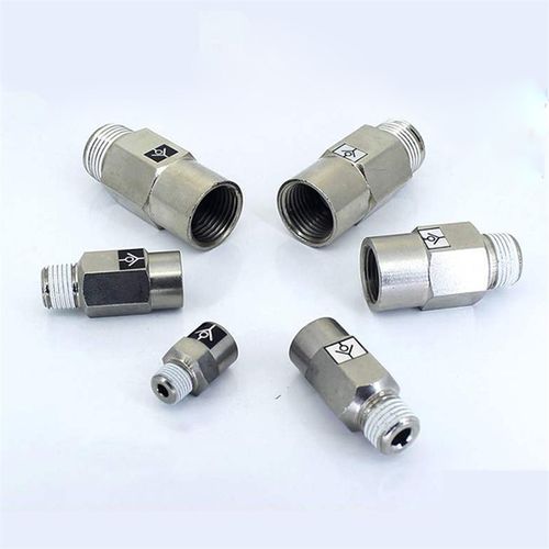 SMCC气动金属单向空气阀AKB01A/2B/3/4螺纹止逆止回阀接头气管阀