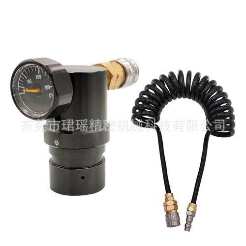 跨境CO2二氧化碳调节阀,减压器G1/2-14螺纹带美制快插母头200PSI