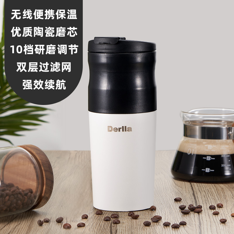 电动咖啡豆研磨机手动磨豆小型便携美式手冲滴滤磨粉过滤一体