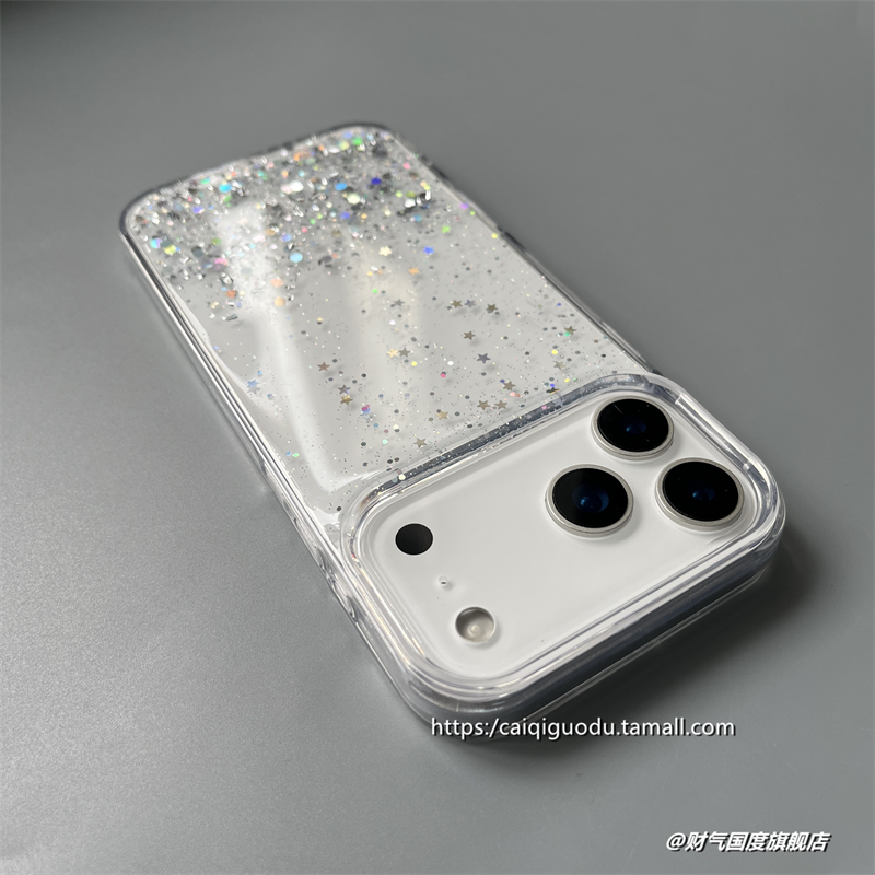 滴胶闪粉适用iPhone17手机壳苹果11/12/13/14plus高颜值8p/XS/XR简约大气白色15Pro硅胶硬壳16ProMAX保护套女