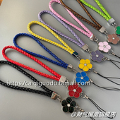 精致短款 创意男女款 手提挂链纯色防丢神器 百搭个性 手绳水钻山茶花手腕挂绳挂件手机壳包包相机耳机小挂饰新品