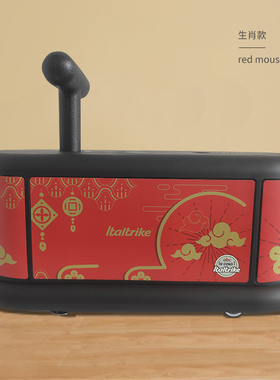 意大利italtrike红色老鼠静音万向轮防侧翻扭扭车儿童学步车