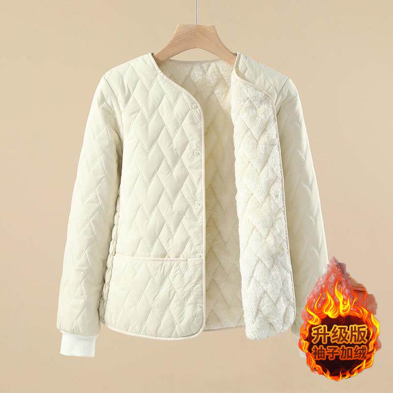 秋冬新款棉服女加绒加厚内胆棉衣贴身保暖打底内搭女士小棉袄外套