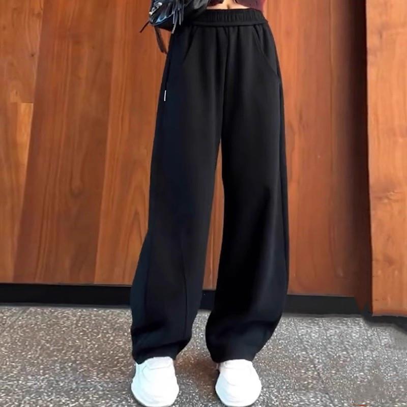 香蕉阔腿裤女夏季薄款镰刀2026新款直筒小个子弯刀休闲运动厚棉裤图片
