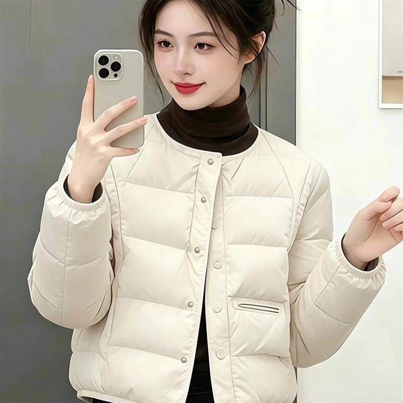 短款轻薄羽绒棉服女冬季2026新款小个子宽松保暖韩版学生加厚外套