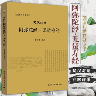 【书】正版梵汉对勘阿弥陀佛经·无量寿经 梵汉佛经对勘丛书 黄宝生 著 佛经现代汉语译文 中国社会科学出版社书籍