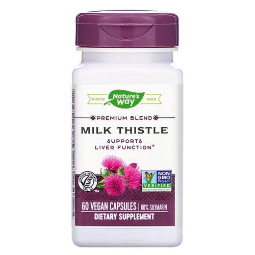 美国Natures Way Milk Thistle水飞蓟奶蓟60粒胶囊肝脏保健60粒