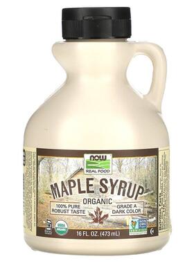 美国Now Foods 纯有机枫糖浆 A级 枫叶糖浆 Maple Syrup 473ml