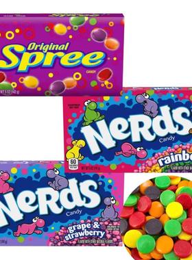 Spree candy 美国进口酸味粒粒糖果彩色糖果 Nerds 两盒包邮