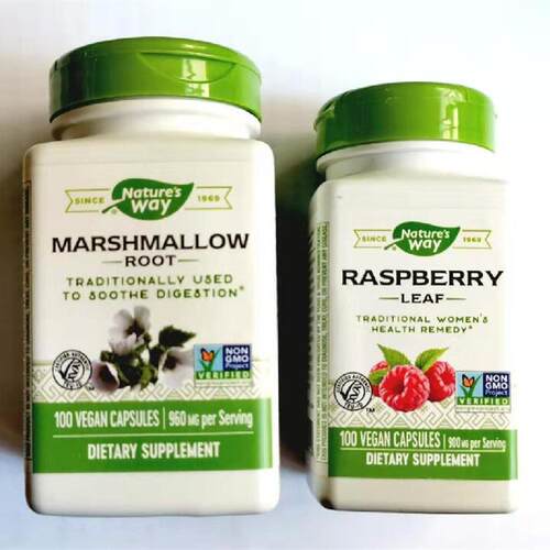 国内现货 美国 natures way 药蜀葵根  + 覆盆子叶  2瓶组合装