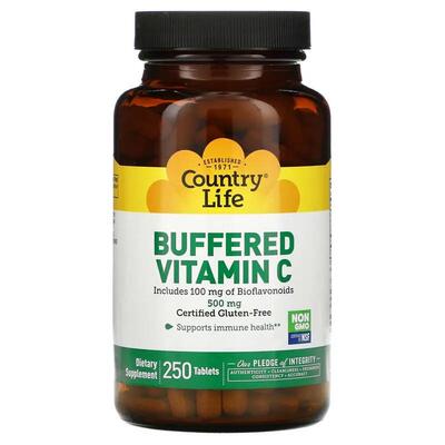 美国  Buffered 缓冲维生素C 250片钙镁类黄酮