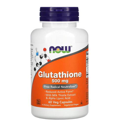 现货美国 Now Foods Glutathione 还原型 谷胱甘肽 500mg 60粒