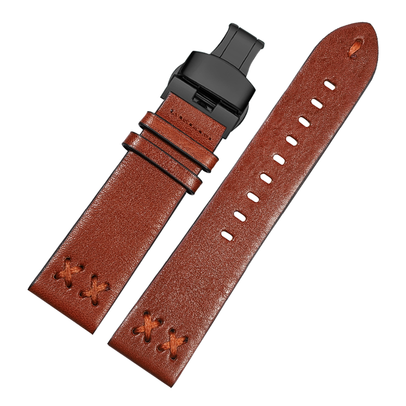 适配SEIKO精工5号真皮表带男22mm