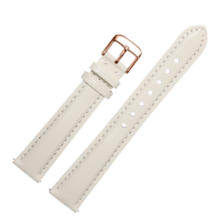 米白色手表带真皮女适配ob华为卡西欧天梭阿玛尼飞亚达依波化石dw