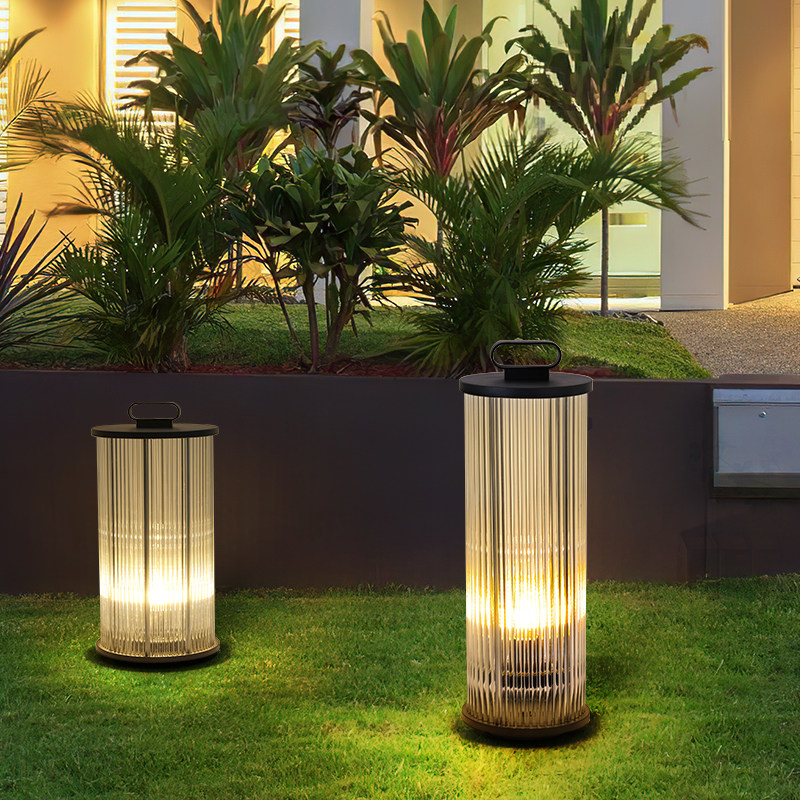 户外防水太阳能草坪灯北欧艺术落地灯装饰别墅庭院高透光花园灯具